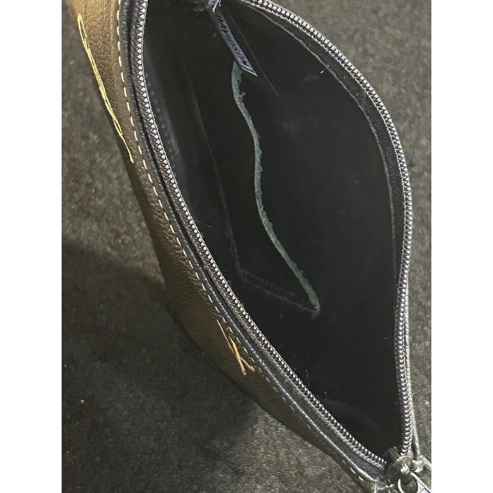 Harley Davidson Women's Black Leather Hip Bag Embroidered Script Bar & Shield H3 - Picture 2 of 6